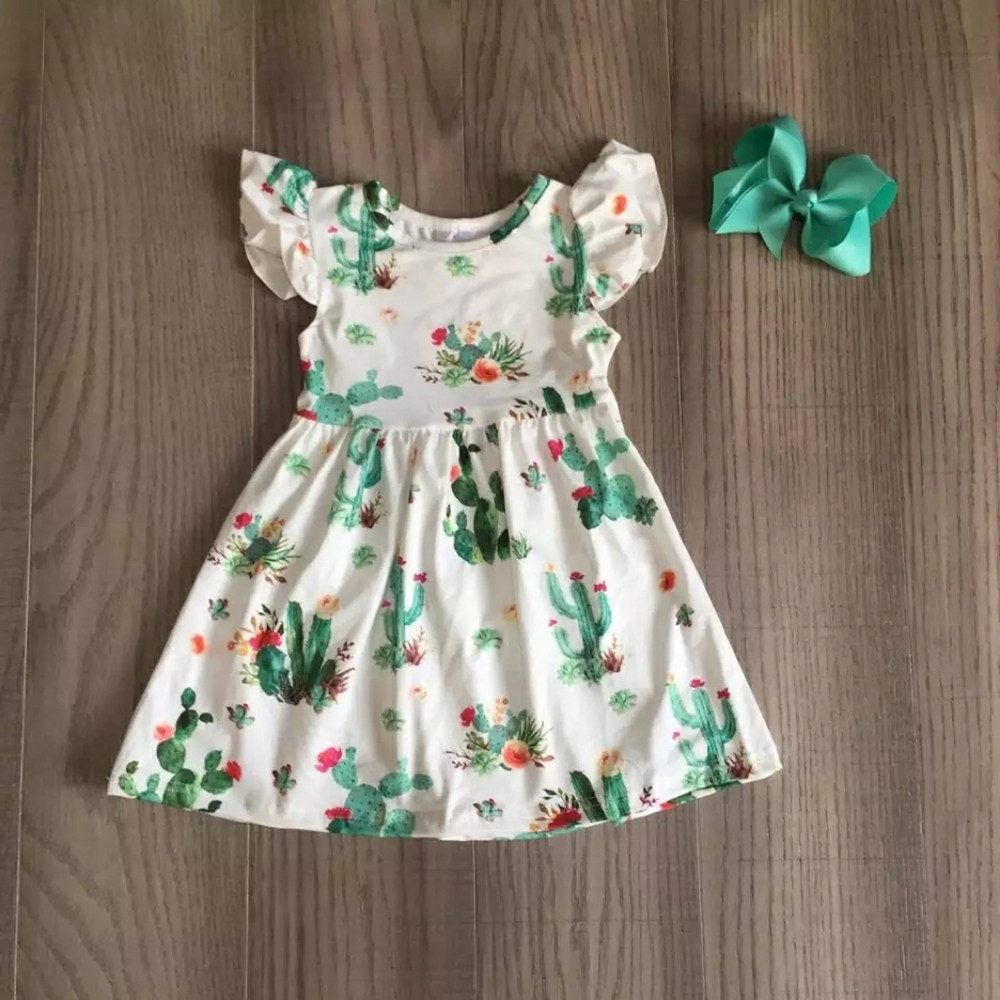 Cactus dress and bow